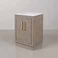 thumbnail image 4 of Water Creation 24" Wood Single Bathroom Vanity in Gray Oak and Gold, 4 of 10