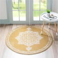 thumbnail image 1 of Unique Loom 3146577 4 x 4 ft. Helios Utopia Round Rug, Gold, 1 of 1