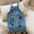 thumbnail image 6 of Coerni Boys Trendy Denim Bib Overalls Sleeveless Button Strps Jean Rompers 1-10Y Kids One Piece Casual Jumpsuits Back to School, 6 of 8
