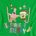 thumbnail image 2 of Spongebob Christmas, Make It Merry With Patrick Unisex Adult T Shirt, 2 of 7