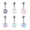 Multi-color 3, variant on 9PCS 14G Mix Style Belly Button Rings Bee Cat Flower Design Belly Navel Piercing Idea Banana Barbell Belly Ring for Women