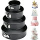 thumbnail image 1 of Juego de 4 moldes desmontables, juego de moldes redondos para hornear de 12/18/22/26 cm, molde para pasteles con revestimiento antiadherente, a prueba de fugas, base plana extraíble, molde para, 1 of 7