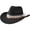 black, variant on Hsqqdc Western Cowboy Hat with Star Band Vintage Fedora for Derby Parties