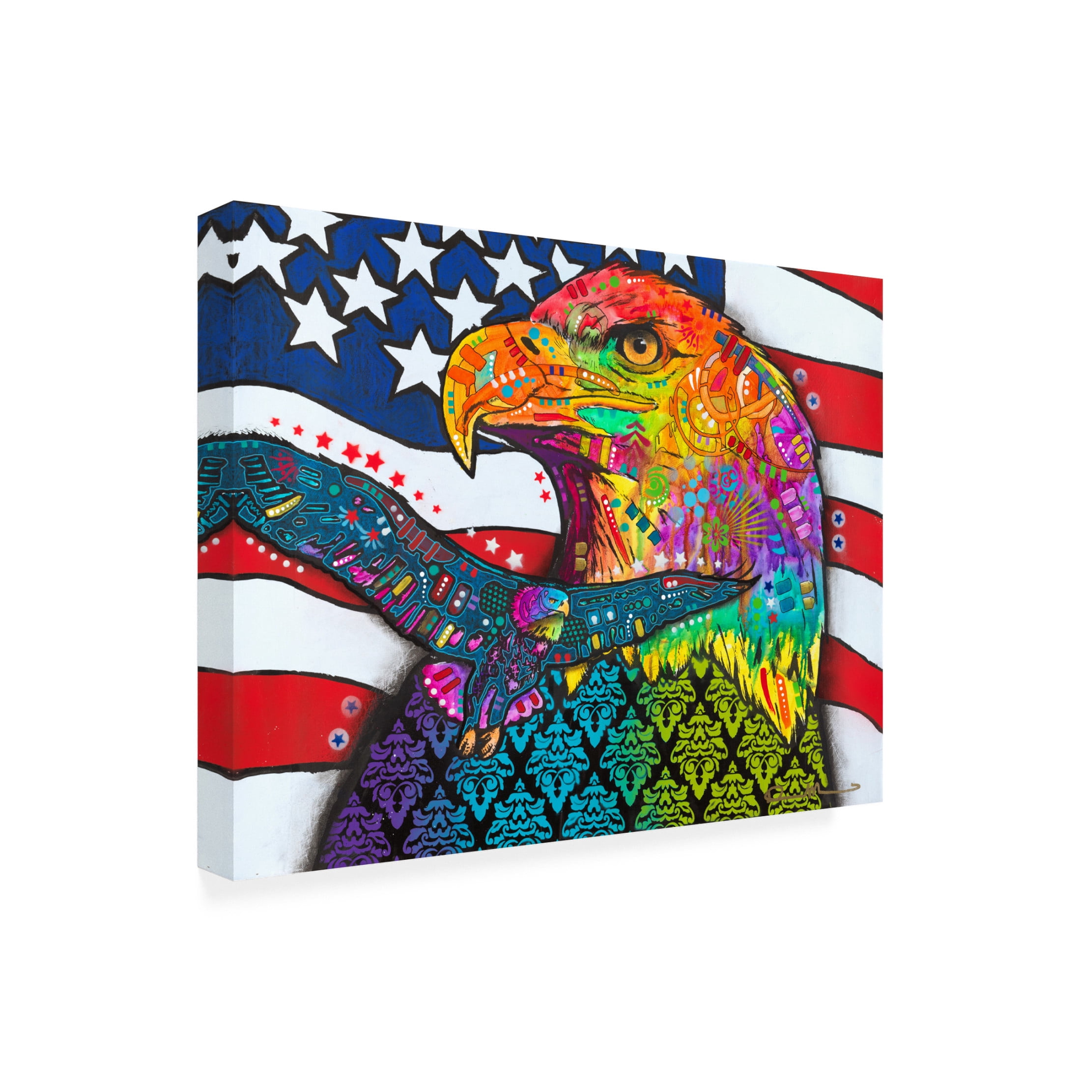 Canvas Wall Art - Dean Russo 'American Eagle' Wall Art for Living Room, Bedroom, or Office Décor by Trademark Fine Art - 47 x 35 Inches