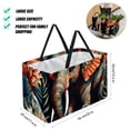 thumbnail image 2 of Elephant Large Foldable Oxford Cloth Beach Bag Storage Bin Shopping Basket Cube Organizer, 2 of 7