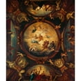 thumbnail image 2 of Théodore Pierre Nicolas Maillot 12x14 Gold Ornate Wood Frame and Double Matted Museum Art Print Titled - Justice Ensures Peace and Protects the Arts (Before 1871), 2 of 4