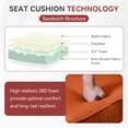thumbnail image 4 of Patiobula Outdoor 10-Piece Deep Seat Cushion,24 x 22, Water Repellent, Fade Resistant, Deep Seat Bottom and Back Cushion for Chair, Sofa, and Couch,Orange, 4 of 7