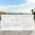 thumbnail image 4 of MAYEERTY 72"x47" Outdoor Privacy Screen with Stand Adam Metal Balcony Decorative Screen,White, 4 of 8