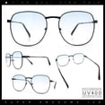 thumbnail image 2 of Womens Nerdy Oversized Rectangle Metal Rim Fashion Sunglasses Black - Blue Beige, 2 of 8