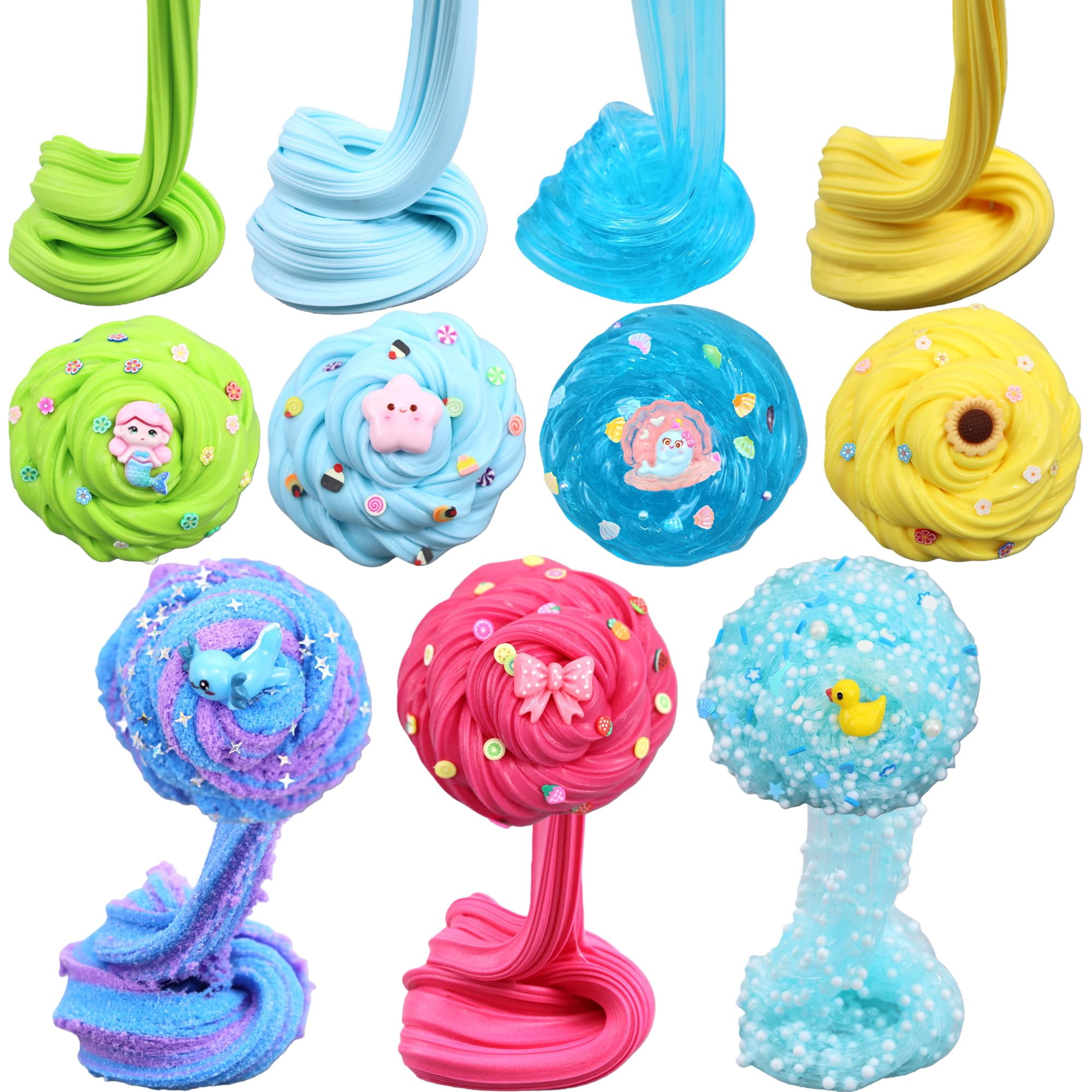 12 Pack Slime kit,DIY Butter Slime,Stress Relief Toys,Craft Toy, for Girl and Boys Party Favors,Easter Basket Fillings and Birthday Gift