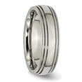 thumbnail image 5 of Titanium Grooved and Beaded Edge 6mm Polished Band, 5 of 8