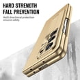 thumbnail image 2 of Allytechgroup Galaxy Z Fold 7 Case with Build in Screen Protector, PU Leather Slim Fit Kickstand Shockproof Luxury Bumper Phone Case Cover for Samsung Galaxy Z Fold 7 - Gold, 2 of 7