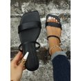 thumbnail image 1 of Elegant Outdoors Flat Slippers for Women, Minimalist Two Part Plain Open Toe Slide Sandals, 1 of 4