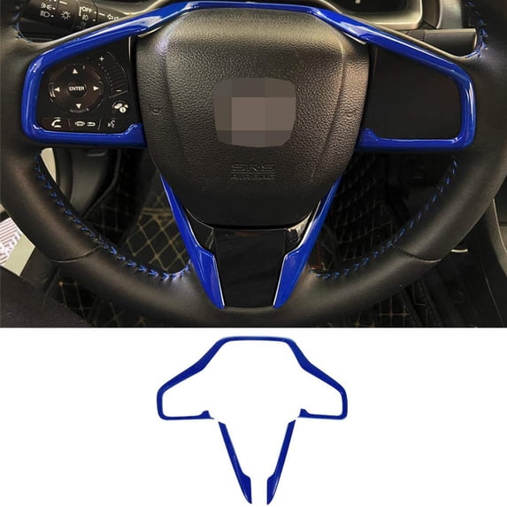 3pcs Car Steering Wheel Frame Cover Trim Stickers Decorative Decals Interior Parts Compatible For10th