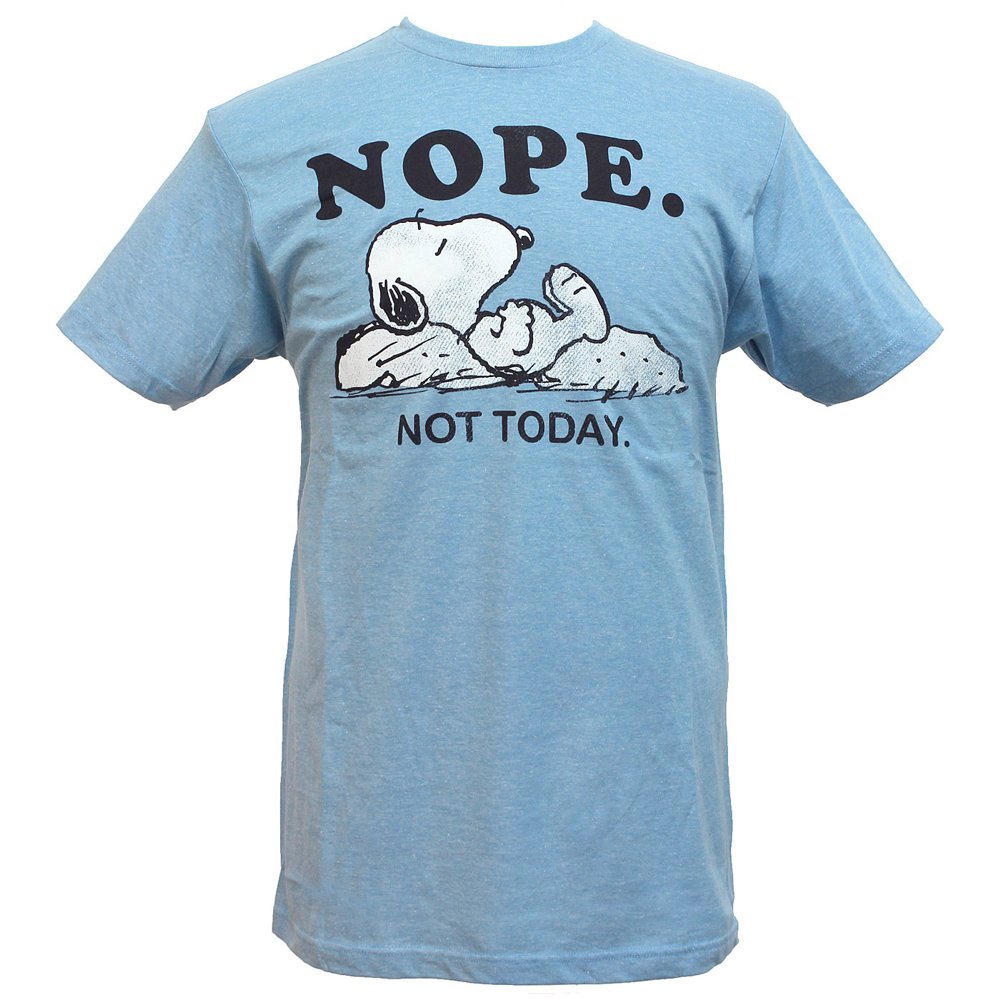Peanuts Peanuts Men's Snoopy Nope. Not Today... TShirt (Light