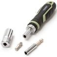 thumbnail image 3 of Terre Products, 40 in 1 Mini Tool Set, Multi Bit Ratcheting Screwdriver with Ergonomic Non-Slip Handle, Universal Socket, Magnetic Adapter, 120mm and 150mm Extension Bars, Quick Bit Release Technology, 3 of 7