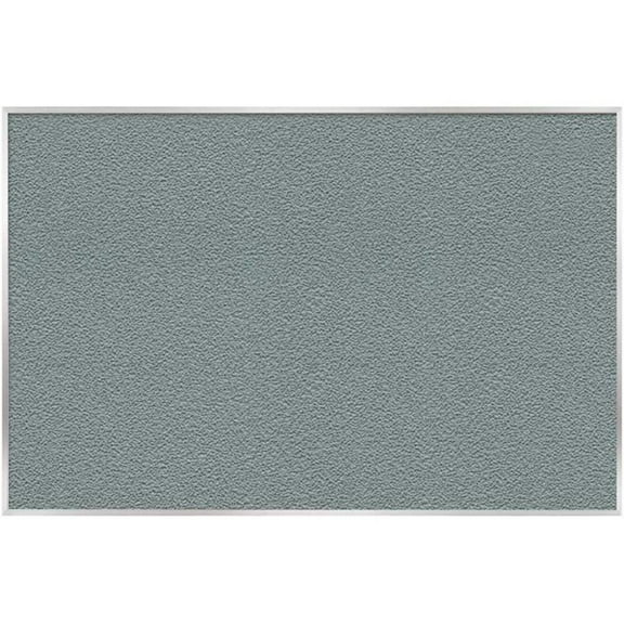 Pemberly Row Vinyl 4' x 8' Bulletin Board with Aluminum Frame in Stone
