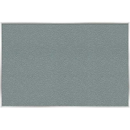 Ghent's Vinyl 4' x 10' Bulletin Board with Aluminum Frame in Stone