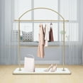 thumbnail image 6 of Autrinix Metal Garment Rack with Adjustable Height, 48-Inch Rod & Wood Shelf, Versatile Design for Hanging Clothes, Shoes & More – Ideal for Home, Bedroom & Office, 6 of 11