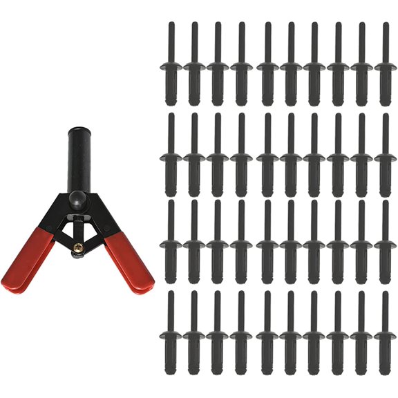 Slim Rivets Hyper Tough Rivet Tool 9.5 Inch with 40 Assorted Rivets, Right Angle ...