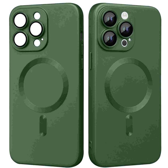 Allytech for iPhone 16 Pro 6.3" Case Cover, Magnetic Case Compatible Magsafe Slim Fit Camera Protective Anti-Scratch Bumper Case for Apple iPhone 16 Pro - Green