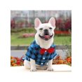 thumbnail image 1 of 1pc Polyester Checked Collar Bow Shirt Suit Wedding Dress For Large, Medium, Small Pets, 1 of 5