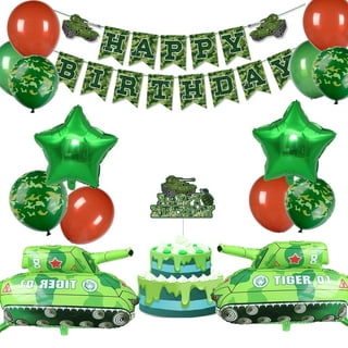 Army Military Camouflage Foil Balloons 5th 6th 7th 8th 9th Boy Brithday  Camouflage Tank Theme Party
