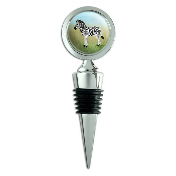 Zebra in Grasslands Wine Bottle Stopper