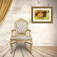 thumbnail image 3 of Jaynes Gallery 14x11 Gold Ornate Wood Framed with Double Matting Museum Art Print Titled - South Dakota-Custer State Park Bison parent and calf in meadow, 3 of 4