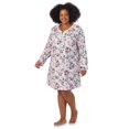 thumbnail image 3 of Aria Women's 100% Cotton Long Sleeve V-Neck Nightgown, Sizes S-3X, 3 of 7