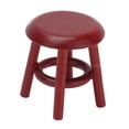 thumbnail image 3 of Mini muebles para casa de muñecas, taburete redondo en miniatura de madera de rosa 1:12, accesorios para muebles de casa de muñecas, 3 of 5