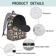 thumbnail image 4 of White Poodle Dog Hawaiian Floral Backpack for School,Cute School Bag,Schoolbag with Adjustable Shoulder Straps & Padded Back,15.7"x11.8"x5.5", 4 of 5