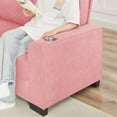 thumbnail image 4 of Fluffy Backrest Snowfleece Sofa with Armrest Cup Holders | Suits Different Rooms, Reduces Back Stress, 4 of 5