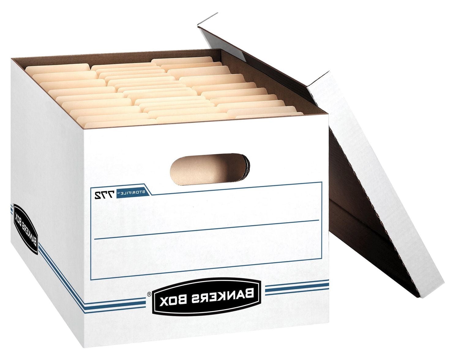 Boîtes de rangement standarde de Bankers Box® - paq. de 3 Les boîtes de rangement à résistance standard Bankers Box® Stor/File™ sont idéales pour un usage occasionnel.