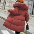 thumbnail image 4 of Niaviben Puffer Jacket Womens with Hood Zip Up Jackets for Women's Thickened Down Jacket Winter Coat for Women Winter Jackets for Women Puffy Jackets for Women with Hood Red L, 4 of 7