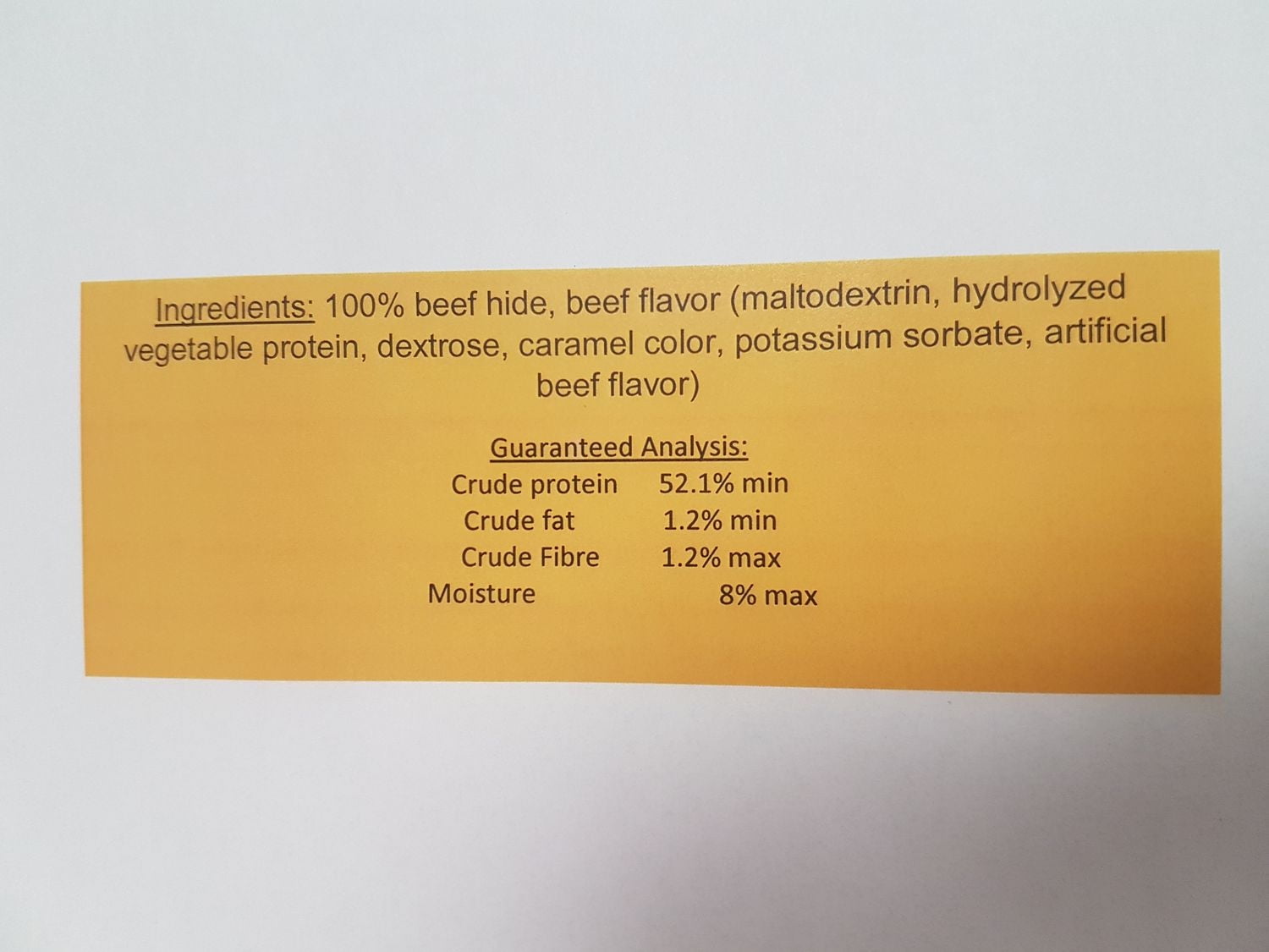 Masters Best Friend Beef Flavor Rawhide Strips Dog Treats