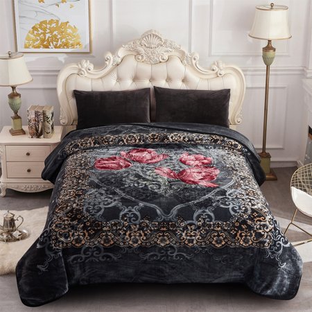 JML Heavy Korean Mink Fleece King Size Blanket Dark Grey