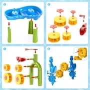 Dinosaur Planet Kids Sand Water Table for Toddlers, 3-Tier Water Play Table Toy for Toddlers Kids, Activity Sensory Tables Outside Beach Snow Toys for Toddler Boys Girls Age 1-3-5 Gift(Random Color)