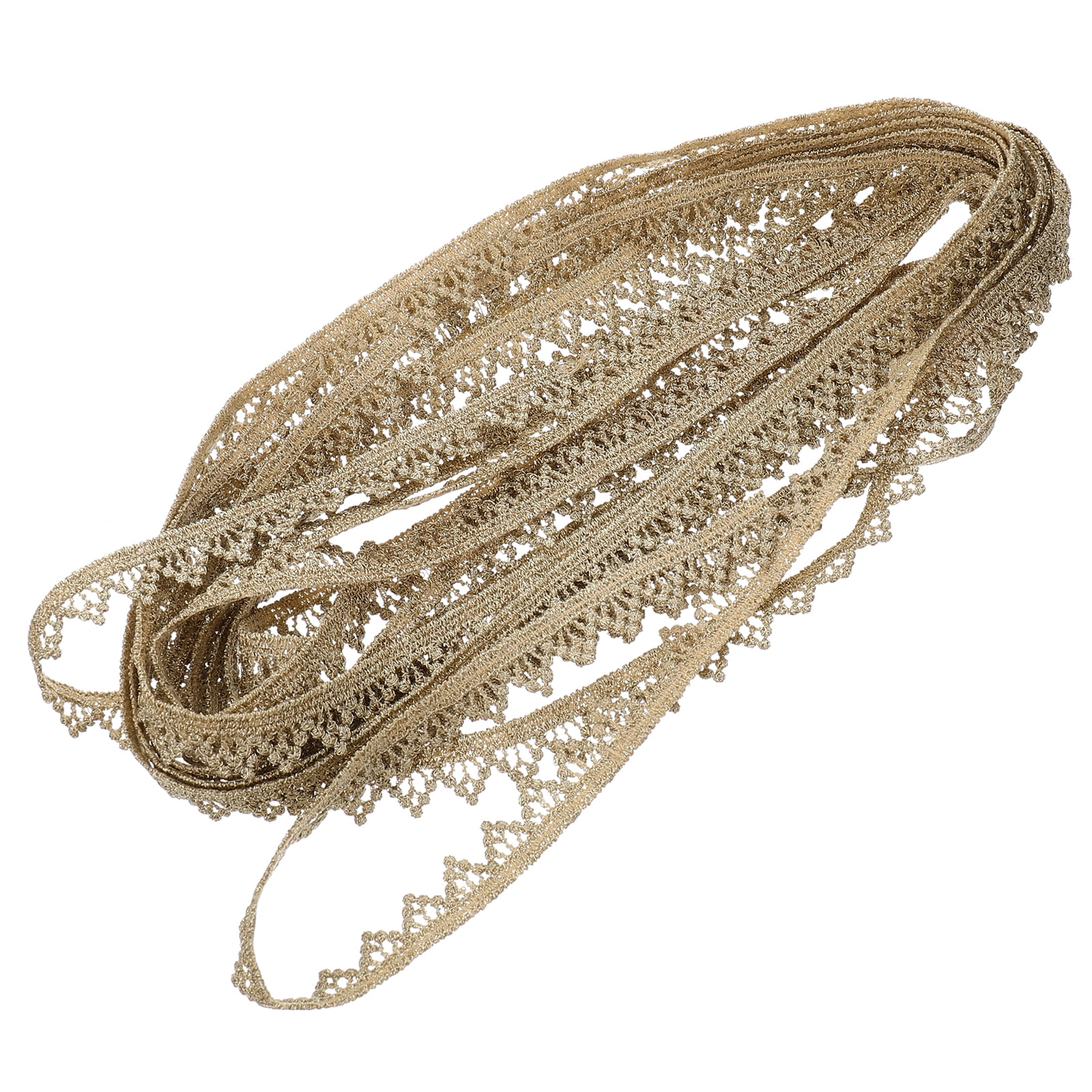 5 Yard Gold Embroidery Lace Trim Water Soluble Lace Ribbon Edging Trim