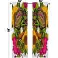 thumbnail image 3 of Coolnut Room Darkening Window Curtains Panels Drapes Chameleonon a Sunflower Thermal Insulated Grommet Blackout Curtains 84x55in 2 Panels, 3 of 4