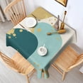 thumbnail image 2 of Teal Gold Splash Marble Square Tablecloth,Waterproof Square Table Cover,Wipeable Spillproof Washable Table Cover for Home Kitchen Party Decor 52"x52"(132x132cm), 2 of 6