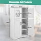 thumbnail image 3 of Costway Gabinete Independiente para Baño con Puertas y Estantes Ajustables 60 x 30 x 108 cm Blanco, 3 of 10