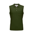 thumbnail image 4 of Men'S Button Casual Fashion Summer Solid Color Sleeveless Lapel Sports Vest Top, 4 of 8