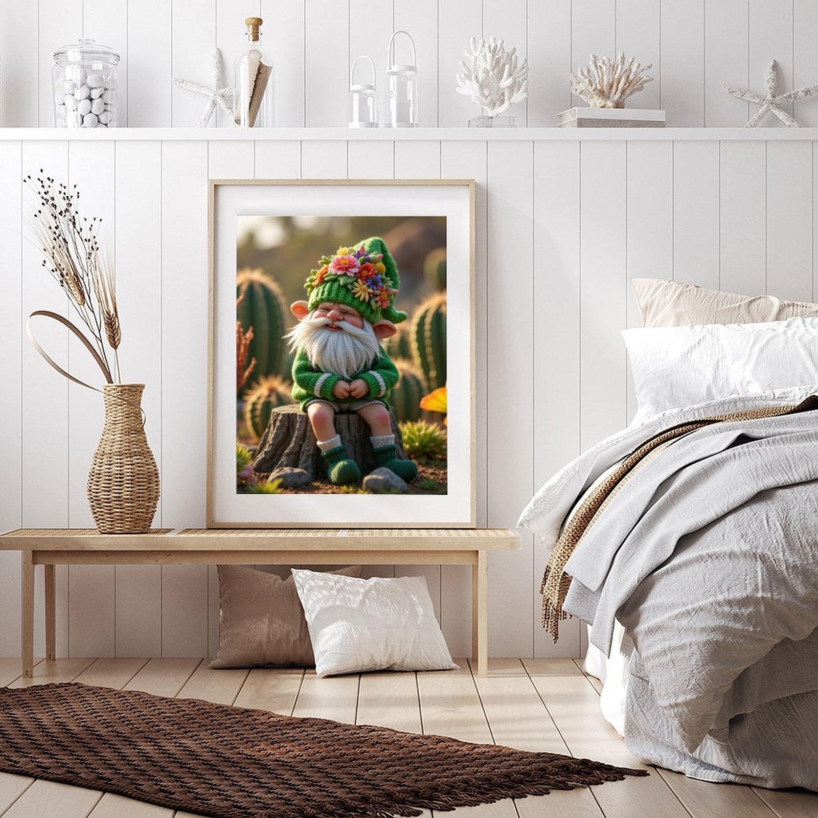 Diamond Art Kits for Adults - 5d Garden Gnome In Desert Oasis Diamond Painting for Adults, Diamond Art for Adults Beginners, Diamond Painting Kits for Adults for Home Wall Decor
