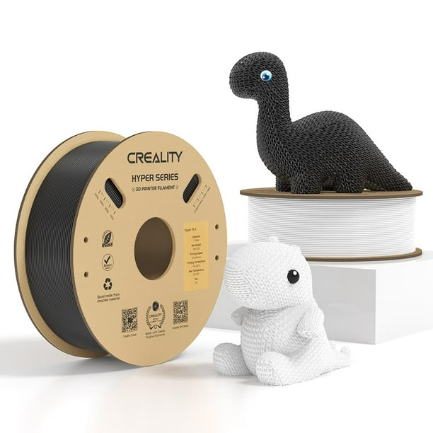 Filamento para impresora 3D Creality Hyper PLA en blanco y negro, 2 kg