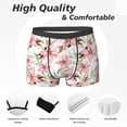 thumbnail image 2 of Mens Underwear, Pink Lilies Flowers Sexy Mens Underwear Boxer Briefs, Breathable Boxer Briefs for Men, 2 of 5