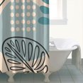 thumbnail image 4 of Boho Floral Shower Curtain 72x72 Inches - Tropical Leaves, Vintage Botanical Print, Waterproof Fabric for Chic Bathroom Decor, Modern Farmhouse & Bohemian Style, 4 of 5
