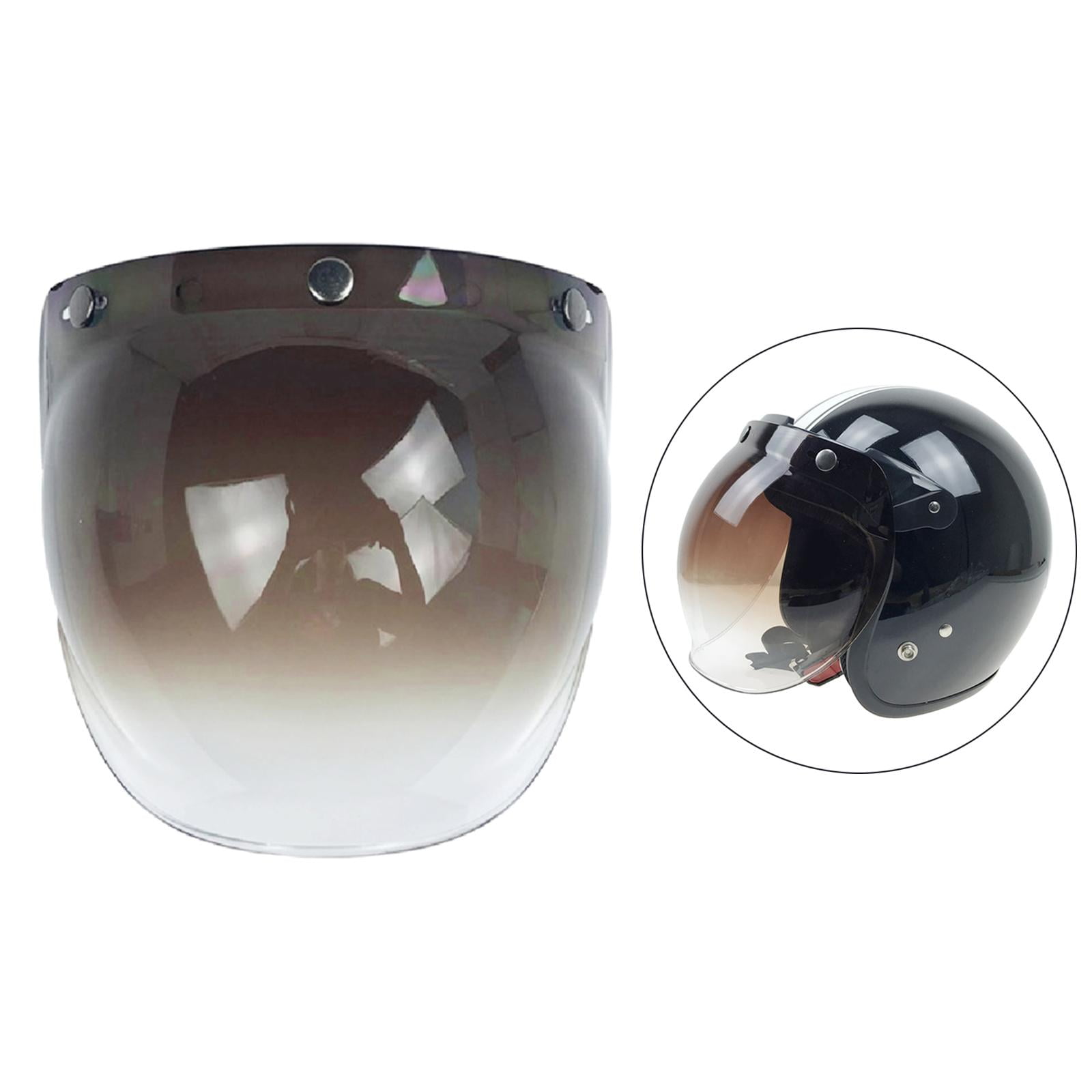 Open Face Retro Gradient Motorcycle s 3-Snap Bubble Glasses