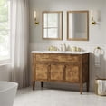 thumbnail image 2 of Modway Elysian 48" Double Sink Wood Bathroom Vanity in White and Brown, 2 of 17