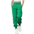 thumbnail image 5 of HAOTAGS Toddler Boys Girls Sweatpants(0-13), Solid Color Casual Elastic Waist Cotton Sport Jogger for Kids Green 3 Years, 5 of 5